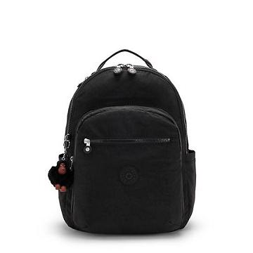 Kipling Seoul Large Classic 15" Laptop Backpacks True Black Tonal | AU 1828HA